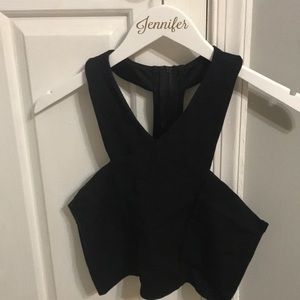 Black Express Crop Top